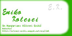 eniko kolcsei business card